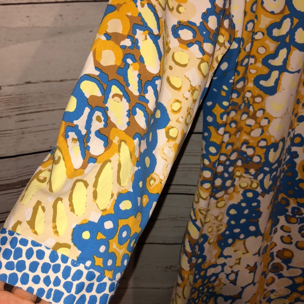 J Mclaughlin Blue And Yellow Dress Xs - image 4